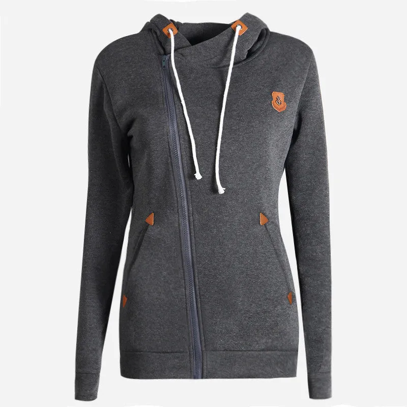 Fashion Women Hoody 8 Colors Long Sleeve Slim Fit Jumper Hoodies Coat Sweatshirt with hooded LN835E