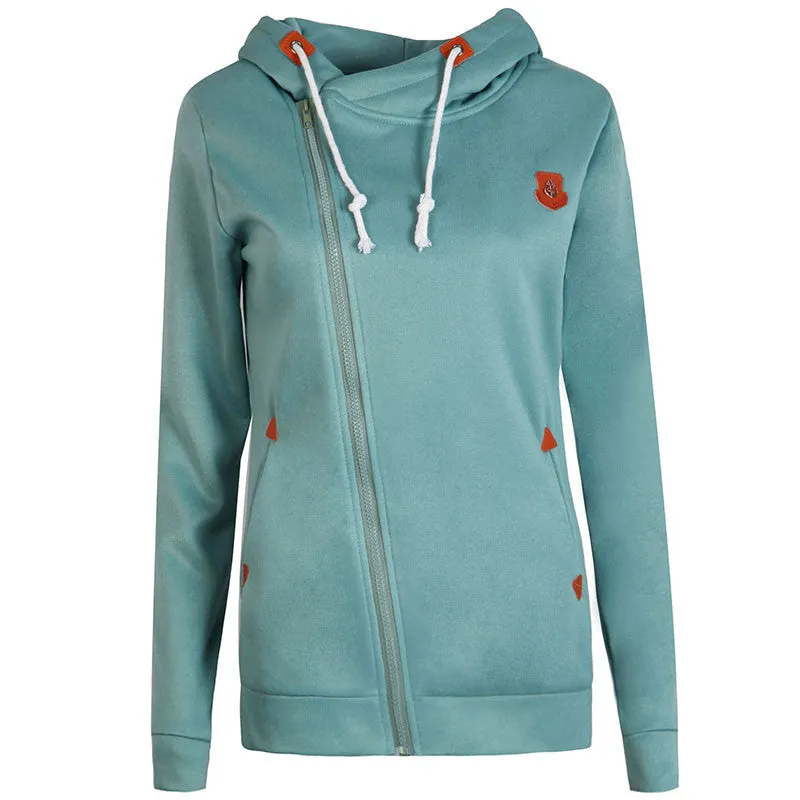 Fashion Women Hoody 8 Colors Long Sleeve Slim Fit Jumper Hoodies Coat Sweatshirt with hooded LN835E