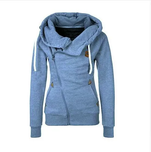 Fashion Women Hoody 8 Colors Long Sleeve Slim Fit Jumper Hoodies Coat Sweatshirt with hooded LN835E