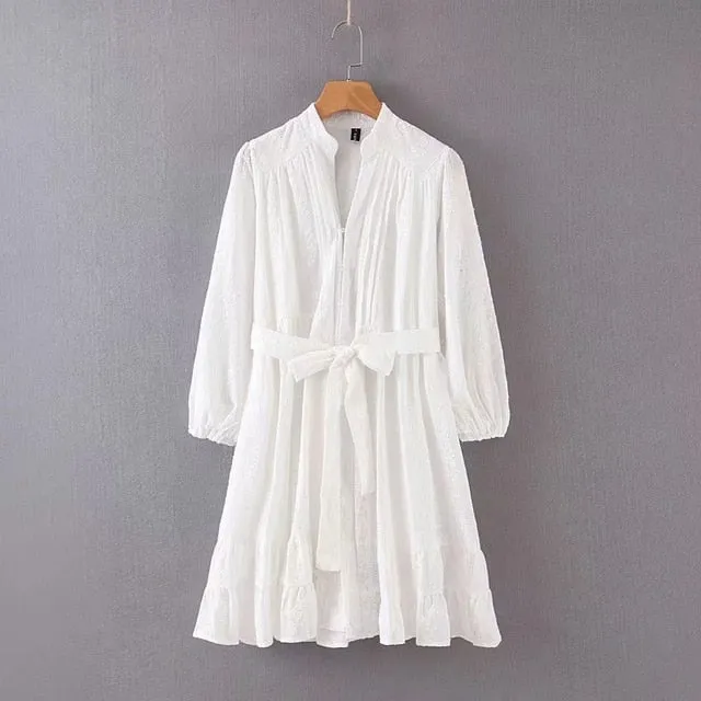 Fida Long Sleeve Cotton Dress