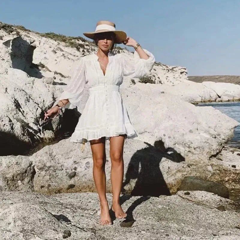Fida Long Sleeve Cotton Dress