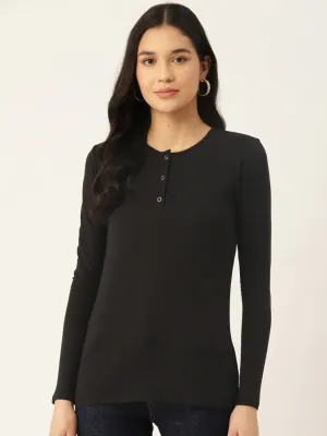 Full Sleeve Button Down Tee with black shorts