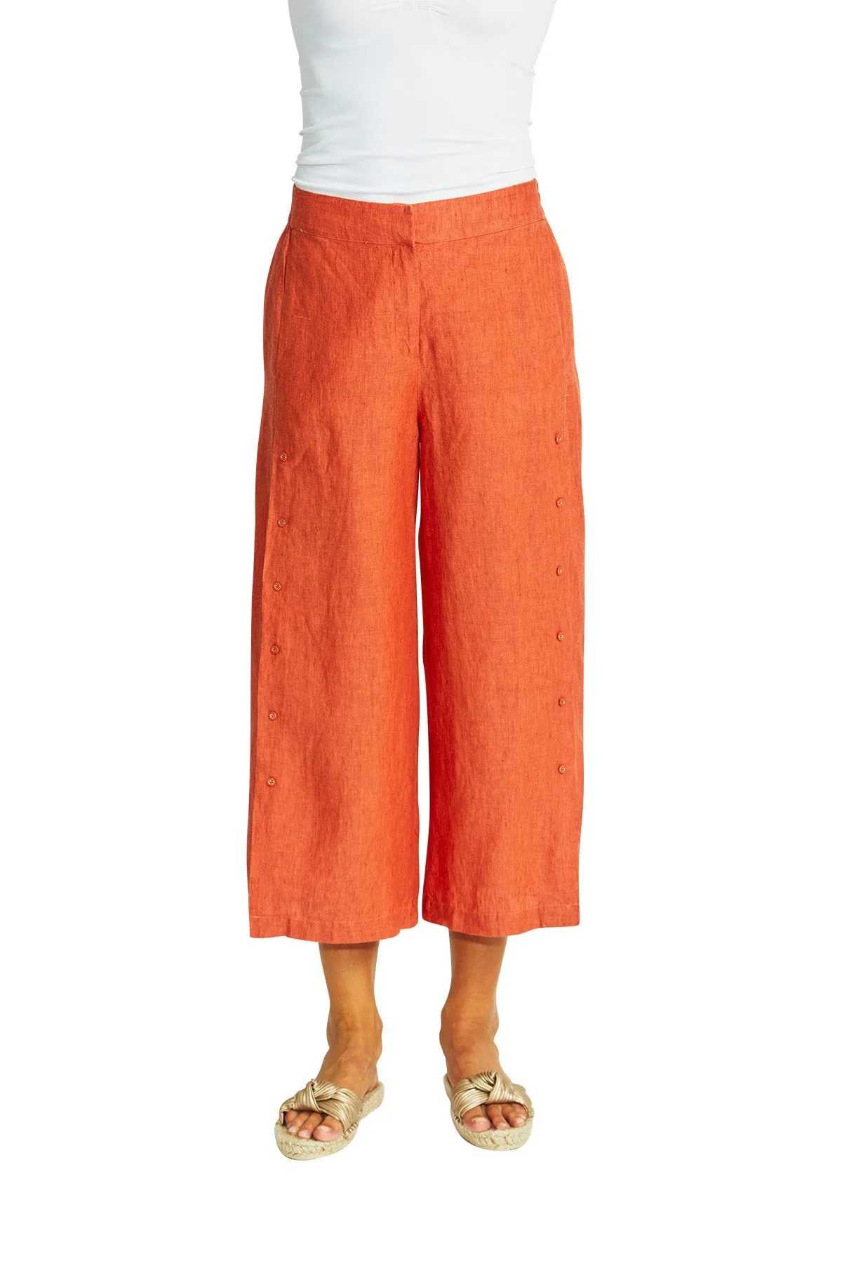 gaby linen button culotte (p575742)