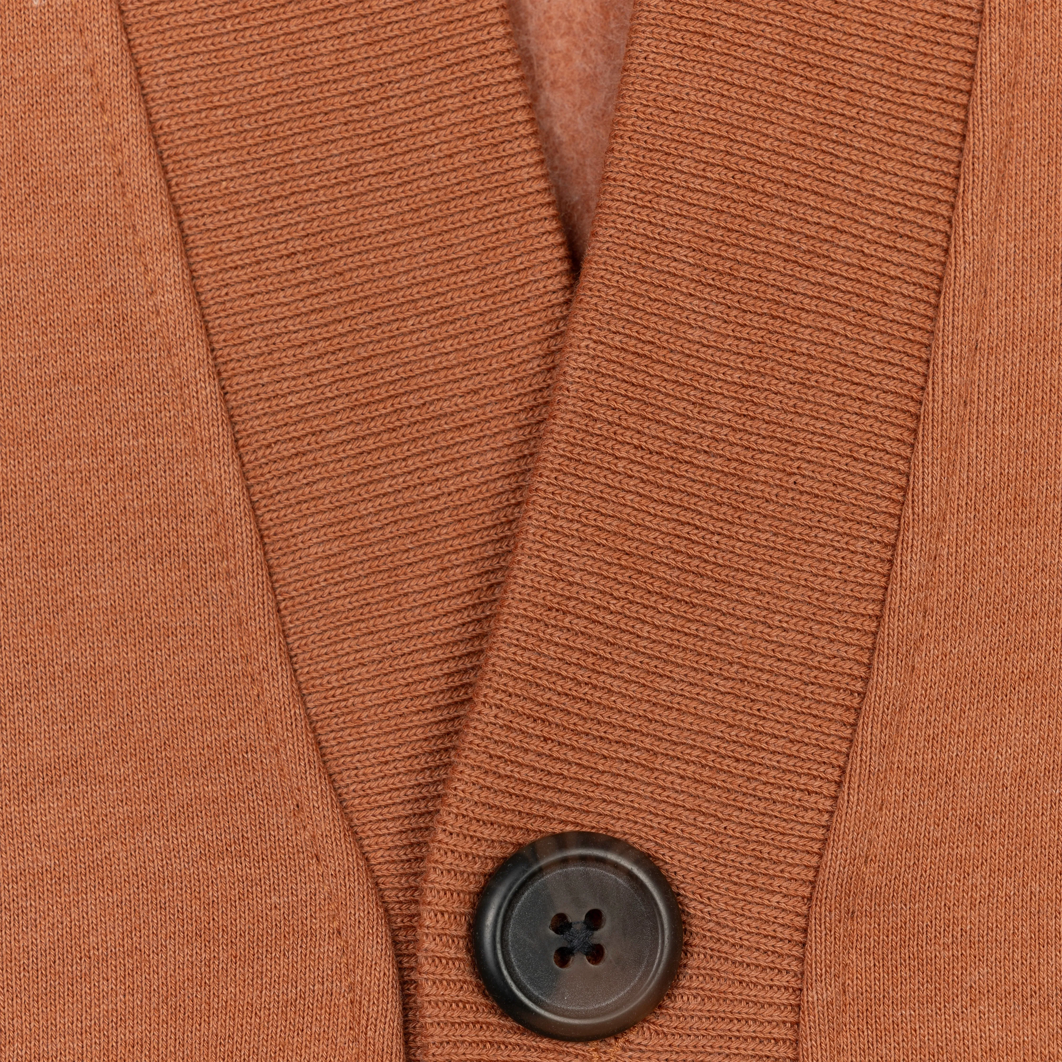 Gender Neutral Fleece Cardigan - Amber Brown