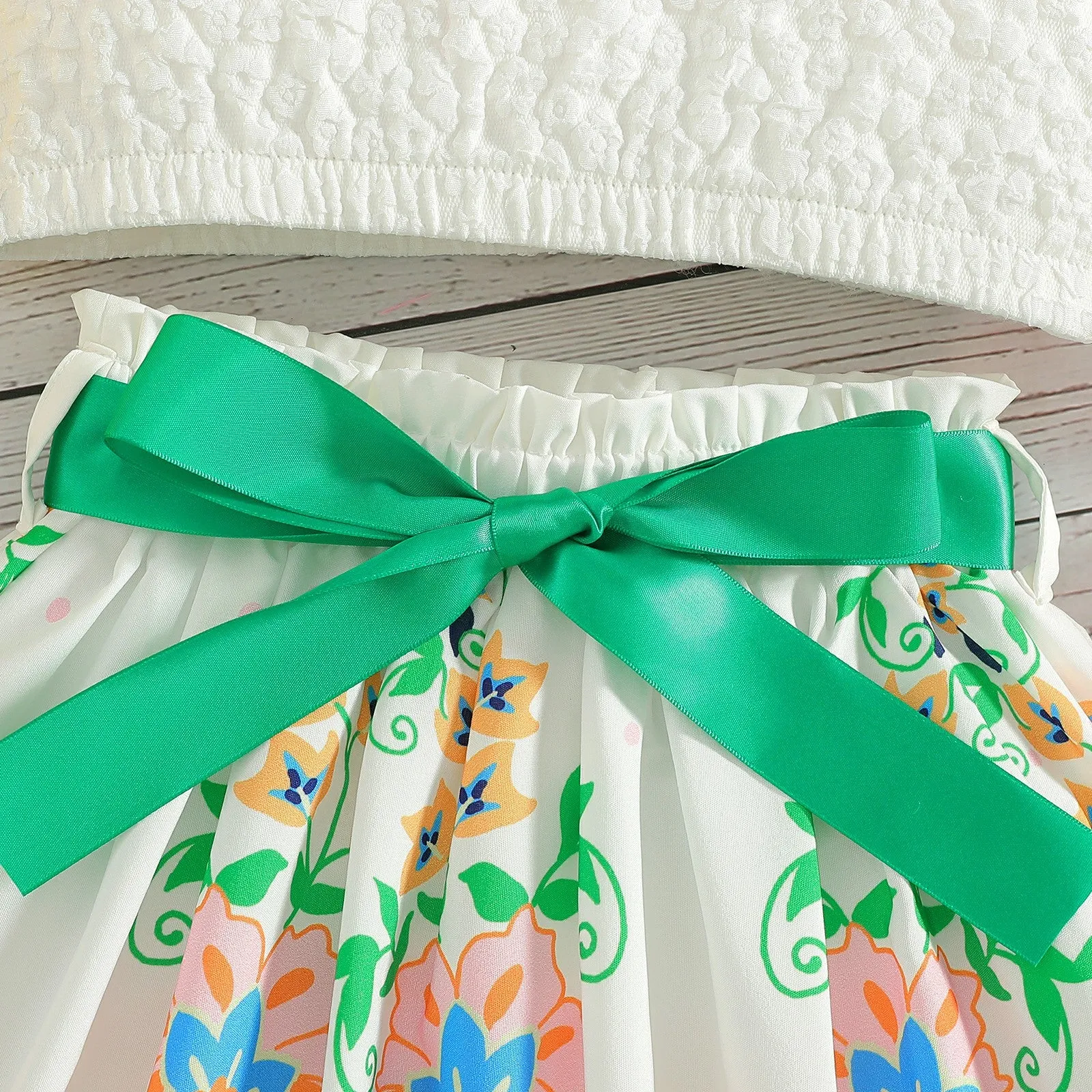 Girls shorts cute summer clothing thin cotton wide-leg pants baby small floral daisies culottes skirt children's clothing