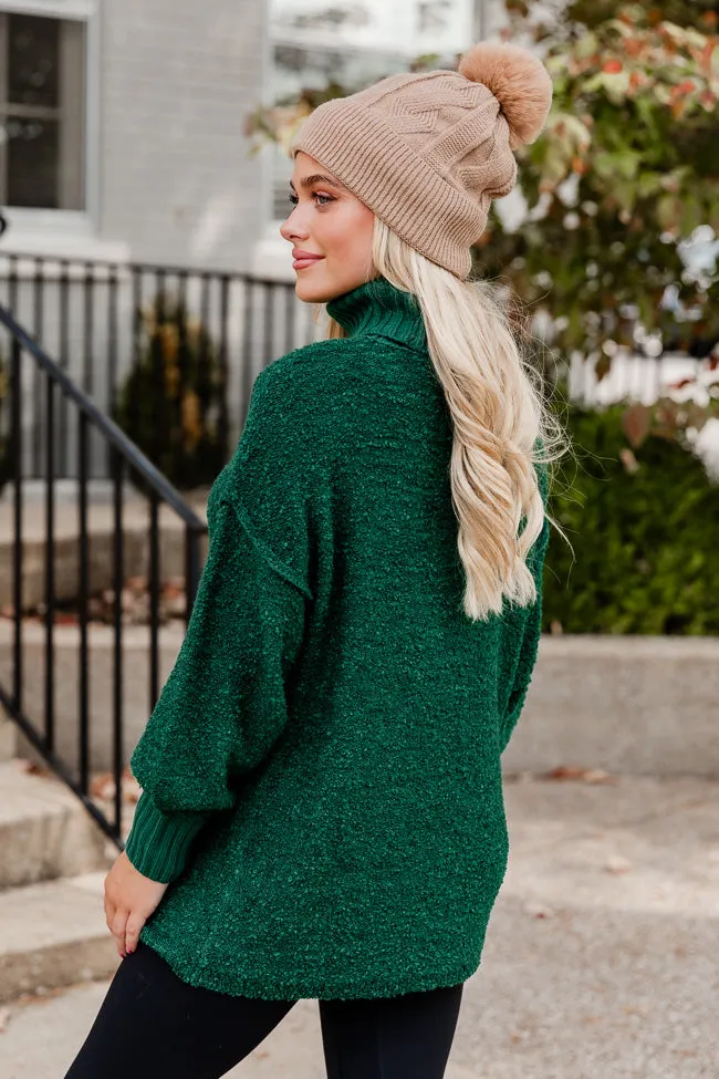 Haven't You Heard Hunter Green Turtleneck Sweater FINAL SALE