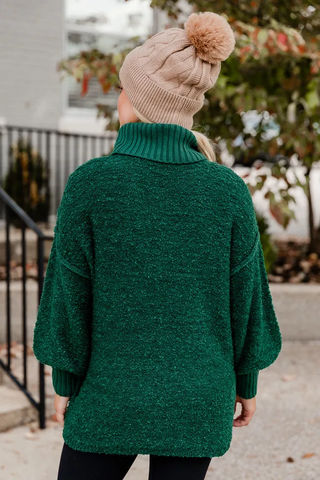 Haven't You Heard Hunter Green Turtleneck Sweater FINAL SALE