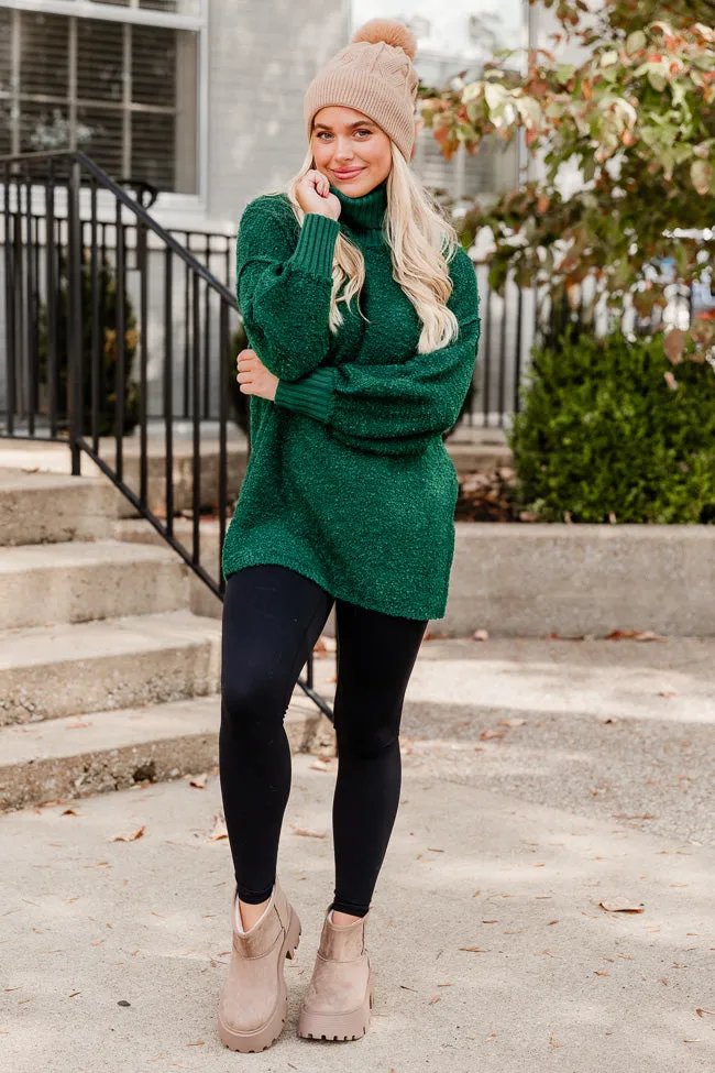 Haven't You Heard Hunter Green Turtleneck Sweater FINAL SALE