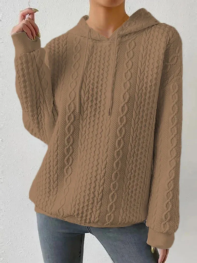 Hoodies Women Casual Long Sleeve Tops Loose Pink Sweatshirt Pullovers