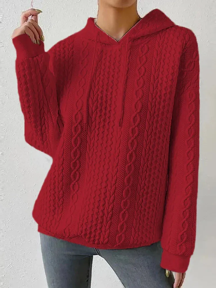 Hoodies Women Casual Long Sleeve Tops Loose Pink Sweatshirt Pullovers