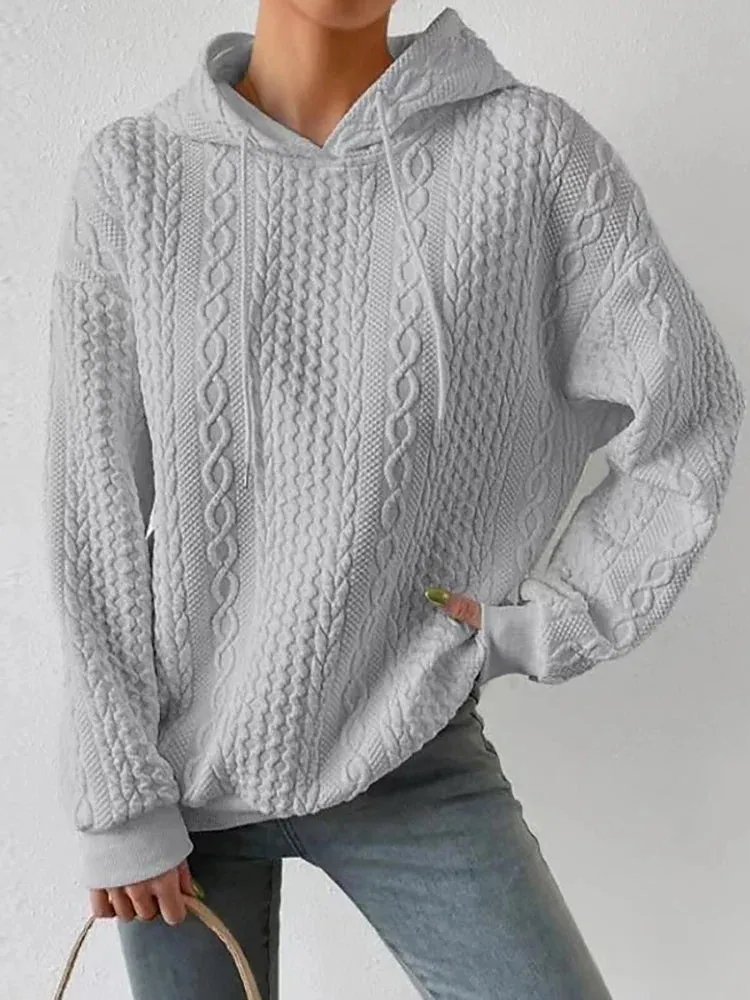 Hoodies Women Casual Long Sleeve Tops Loose Pink Sweatshirt Pullovers