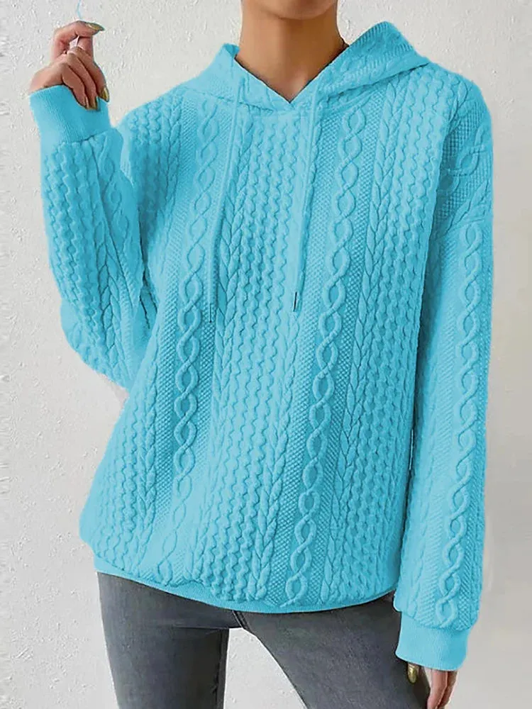 Hoodies Women Casual Long Sleeve Tops Loose Pink Sweatshirt Pullovers