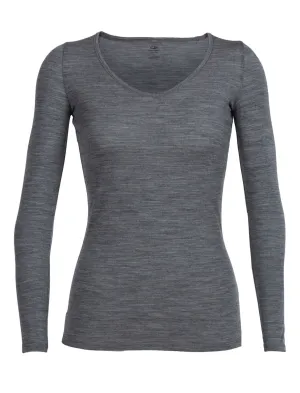 Icebreaker Siren LS Sweetheart (Women's) Gritstone Heather