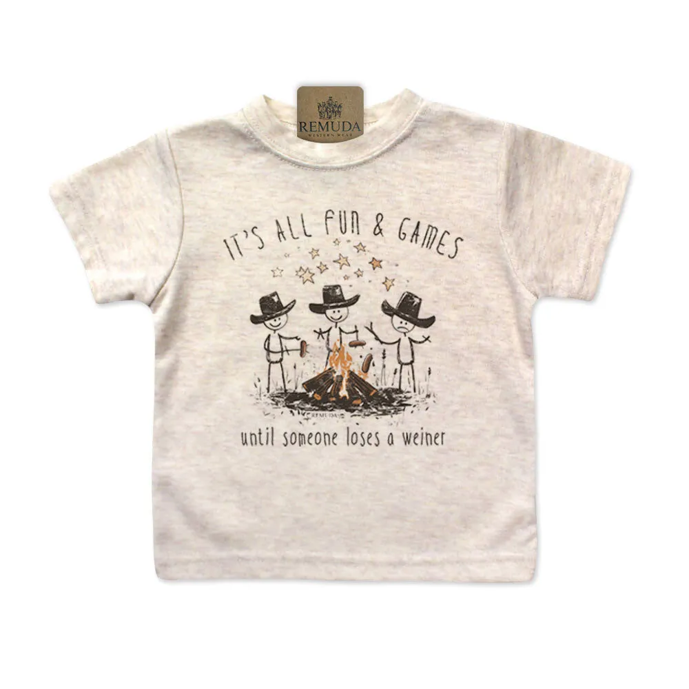 It's All Fun & Games Until Someone Loses A Weiner - Infant Camping Tee