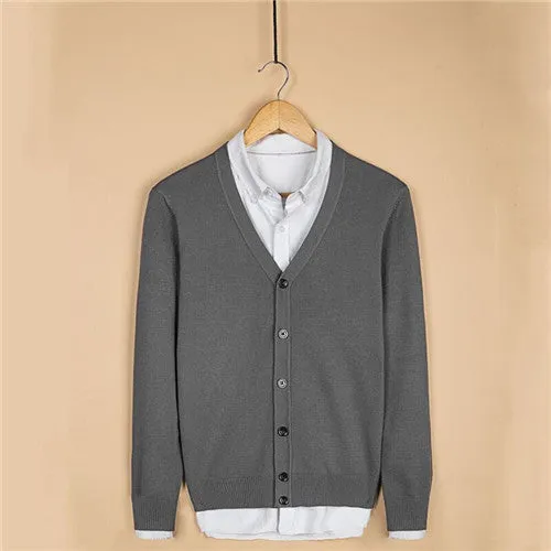 Knit male the men's cultivate one's morality cotton cardigan leisure fashion men's wear thin sweater big yard