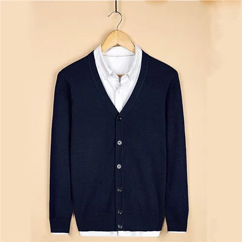 Knit male the men's cultivate one's morality cotton cardigan leisure fashion men's wear thin sweater big yard