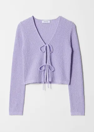 Knitted Tie-Detail Cardigan