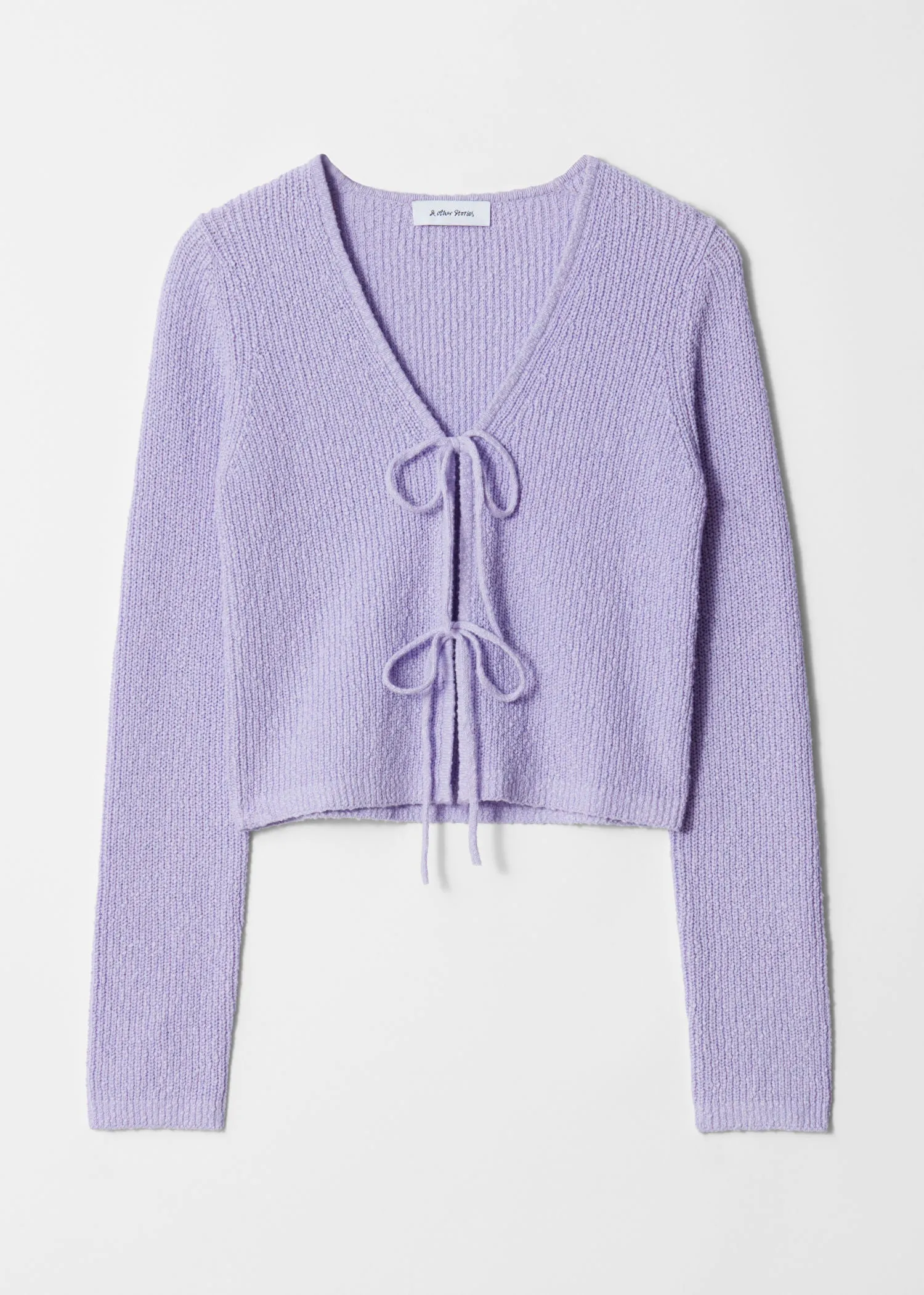 Knitted Tie-Detail Cardigan