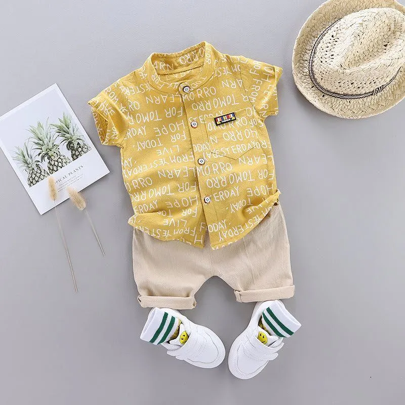 Korean Short-Sleeved Children's Clothing For Boys And Girls