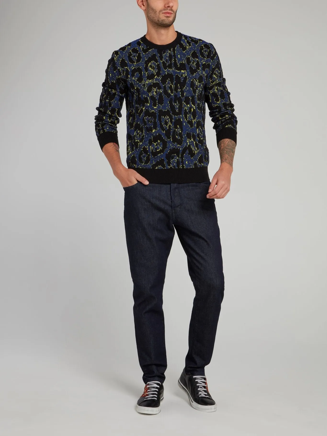 Leopard Print Crewneck Pullover
