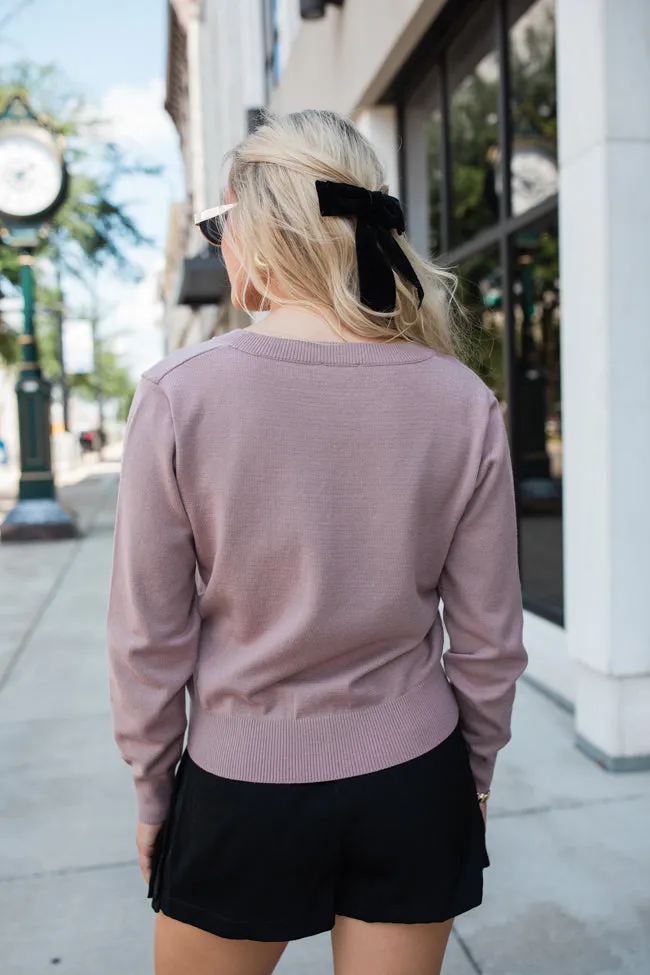 Let's Be Honest Mocha V-Neck Sweater FINAL SALE