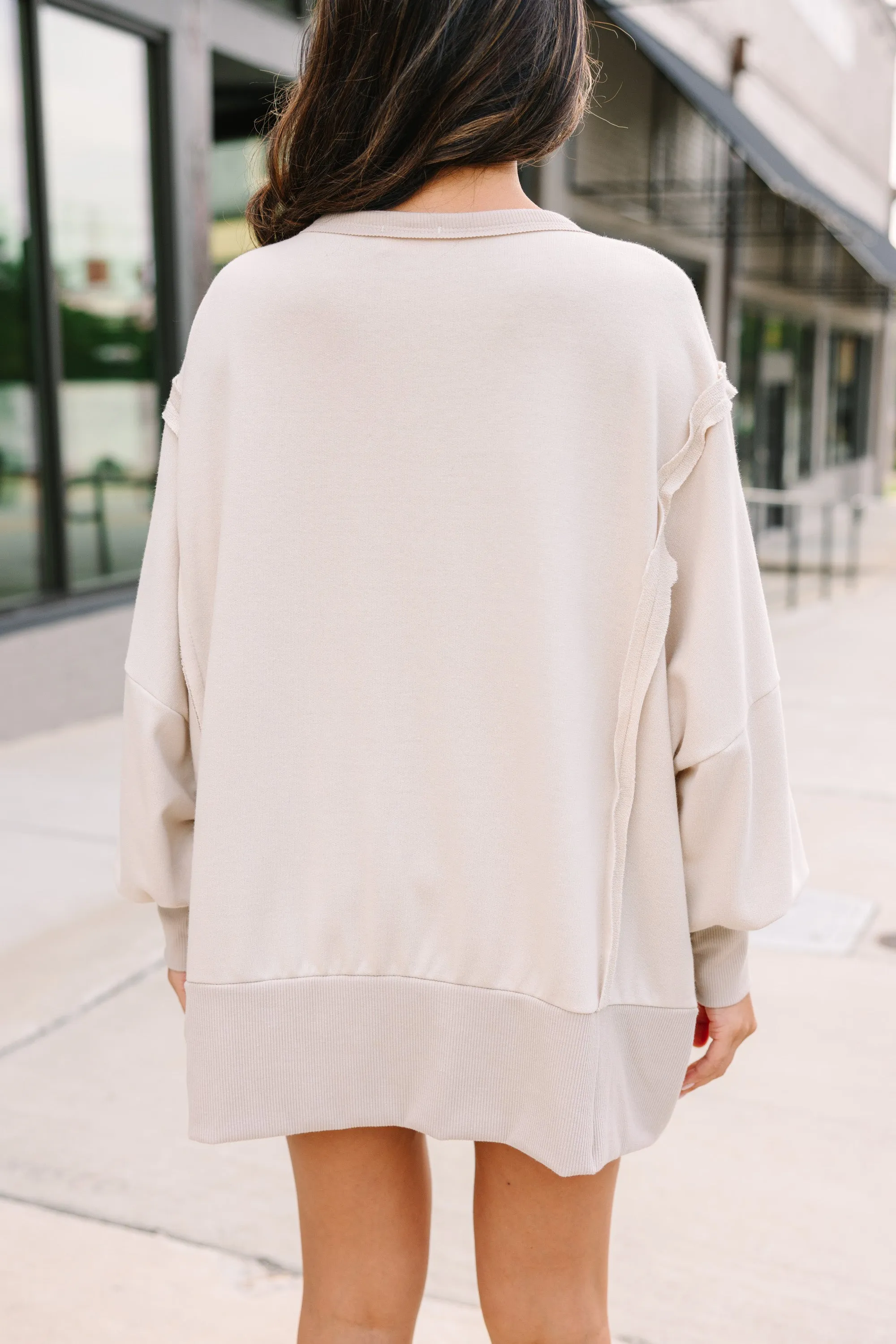 Let's Get Cozy Light Taupe Pullover
