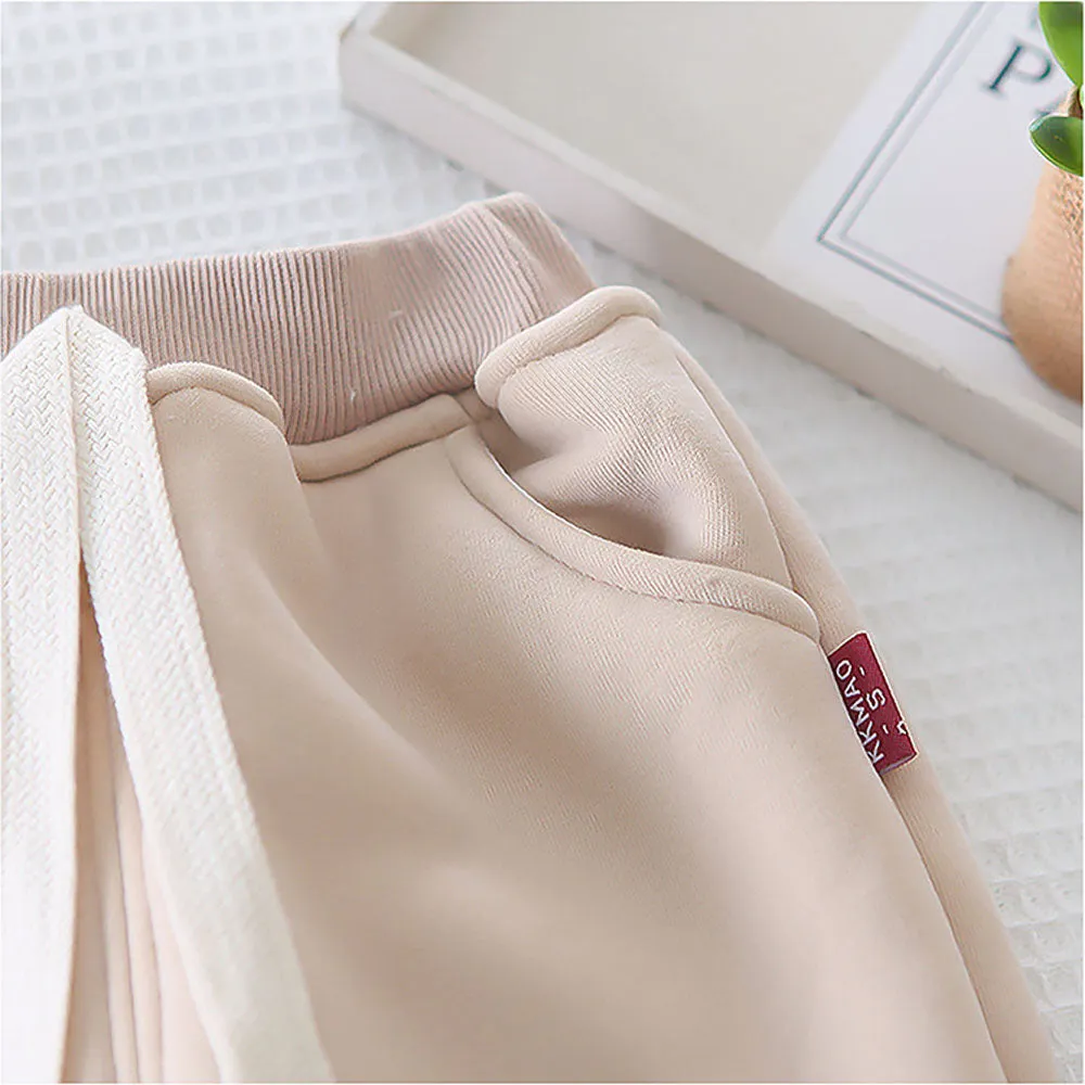 Light Brown Puffer Jacket And Matching Track Suit 3 Pcs Winterwear Set For Toddlers And Kids