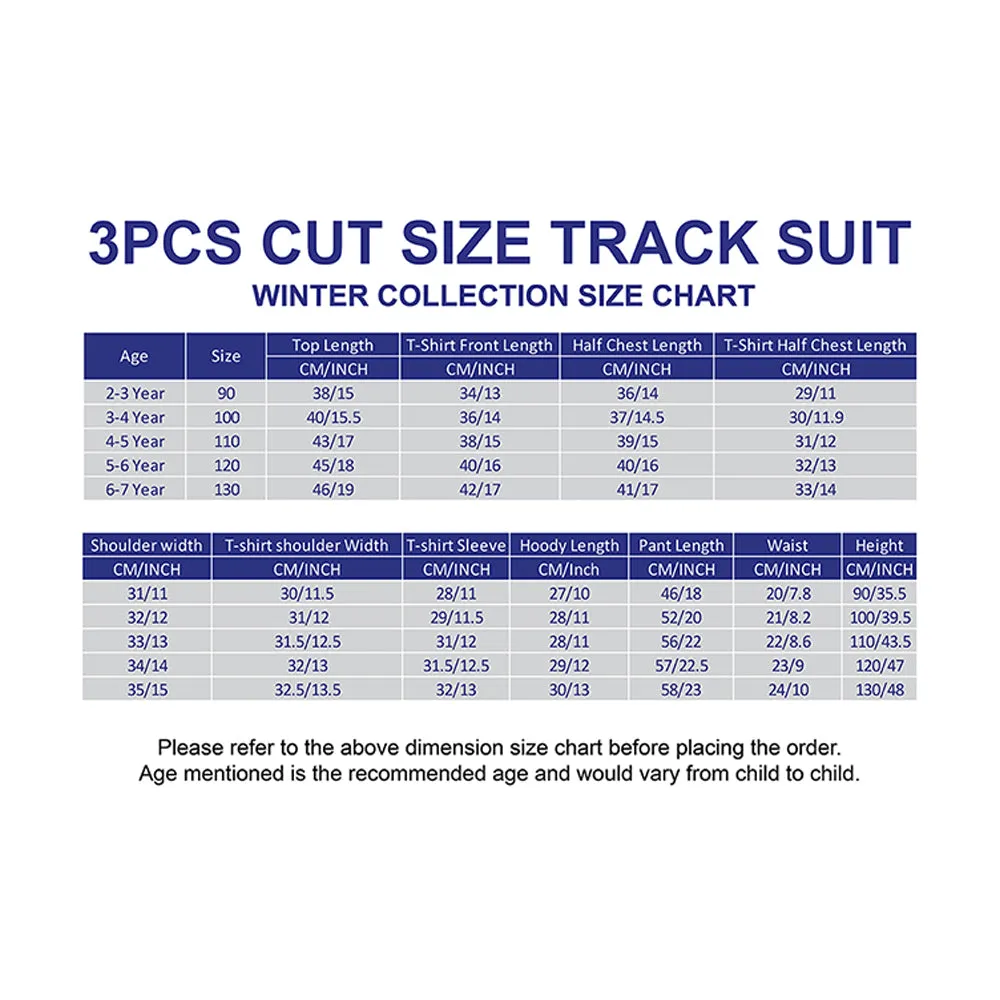 Light Brown Puffer Jacket And Matching Track Suit 3 Pcs Winterwear Set For Toddlers And Kids