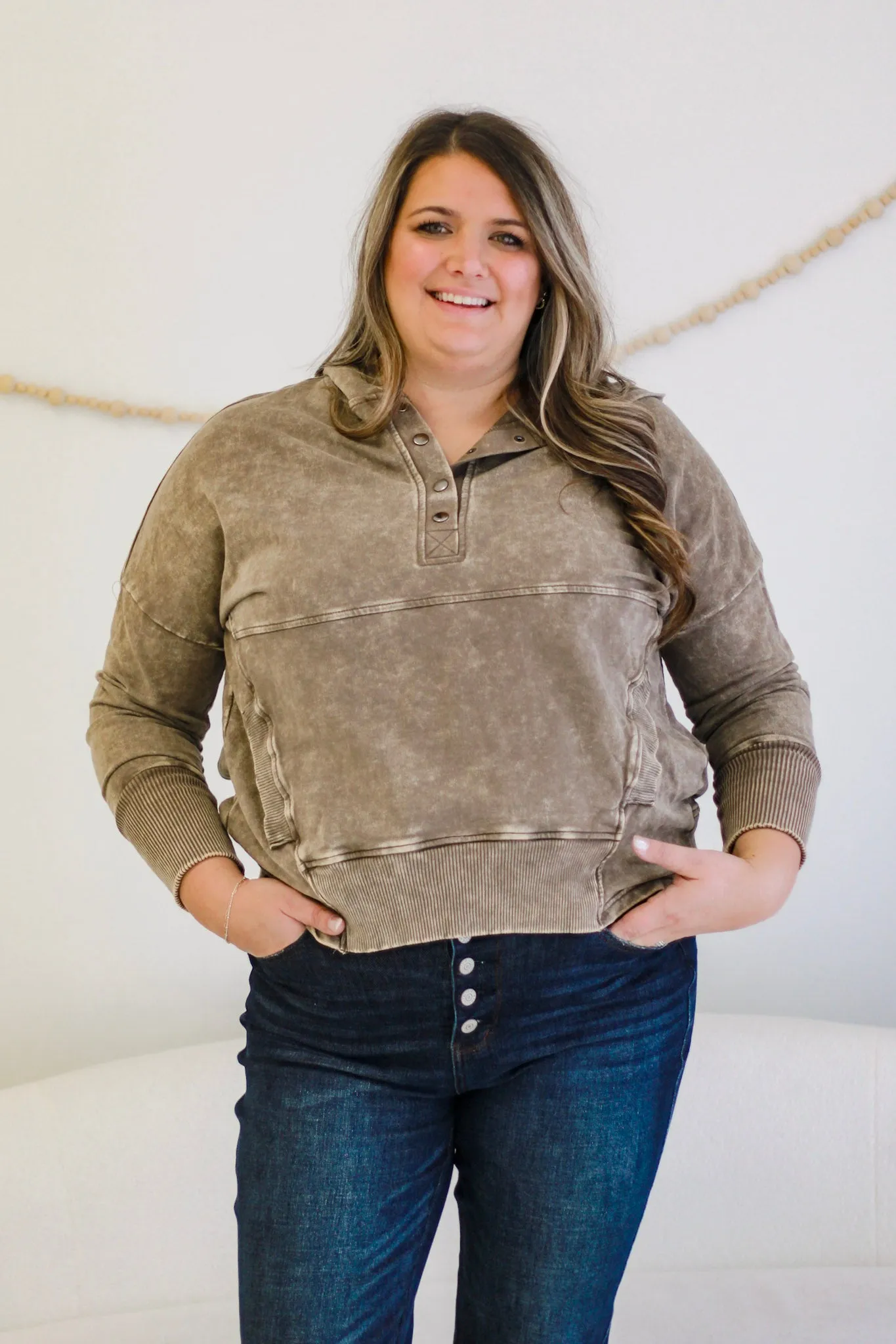 Love to Be in Love Mocha Pullover