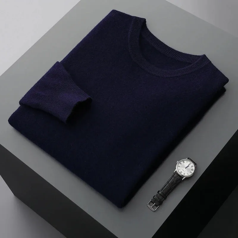 Men's Wool  Round Neck Sweater