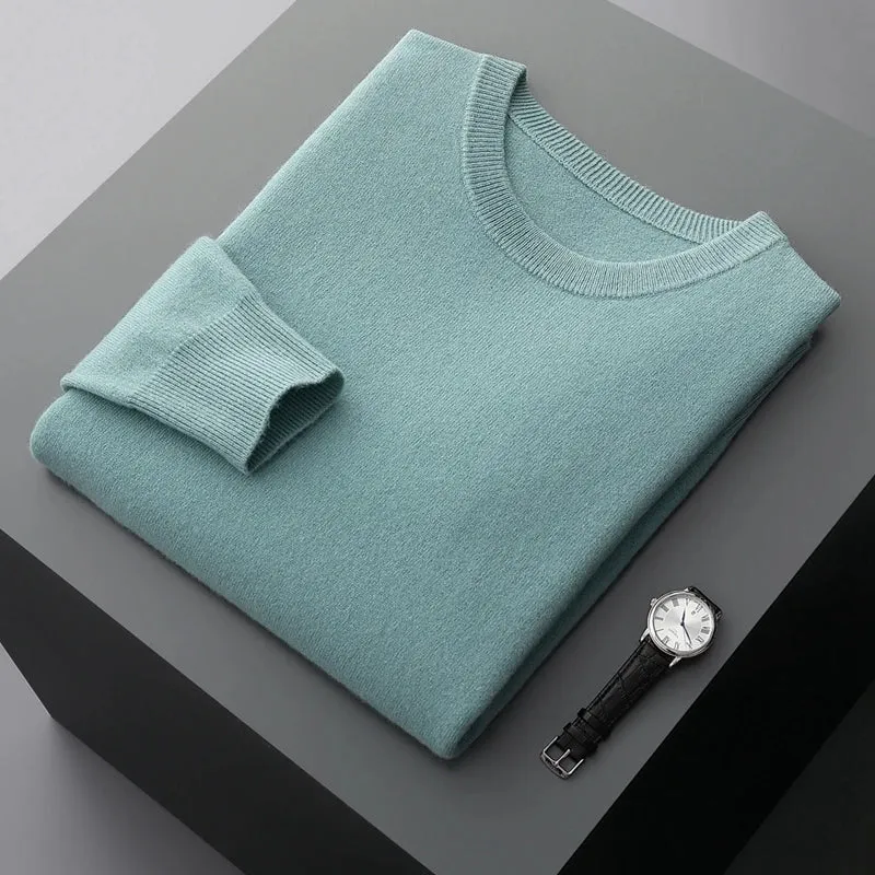 Men's Wool  Round Neck Sweater