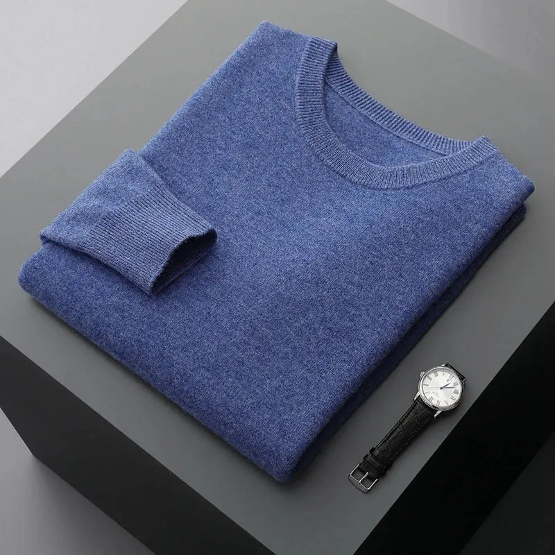 Men's Wool  Round Neck Sweater