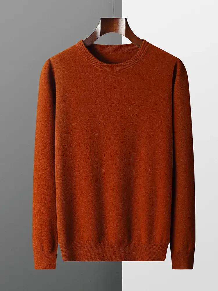Men's Wool  Round Neck Sweater