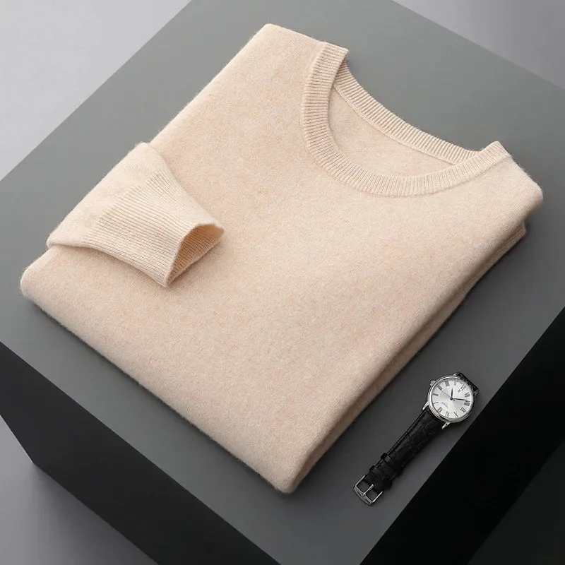 Men's Wool  Round Neck Sweater