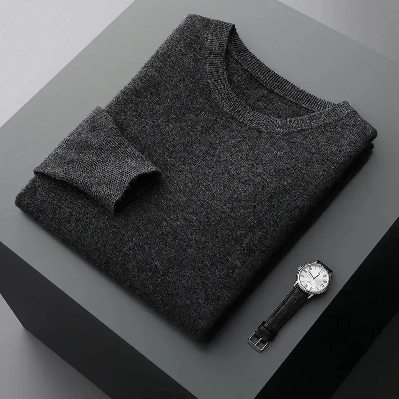 Men's Wool  Round Neck Sweater