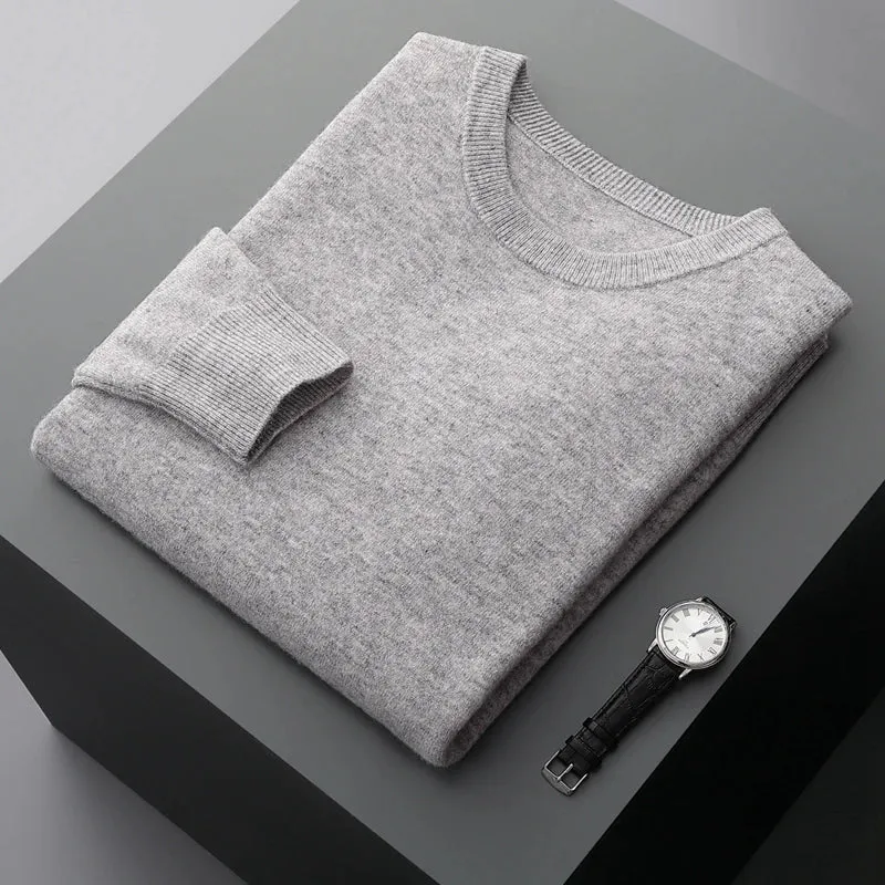 Men's Wool  Round Neck Sweater
