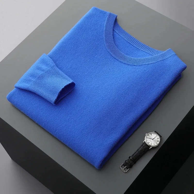 Men's Wool  Round Neck Sweater