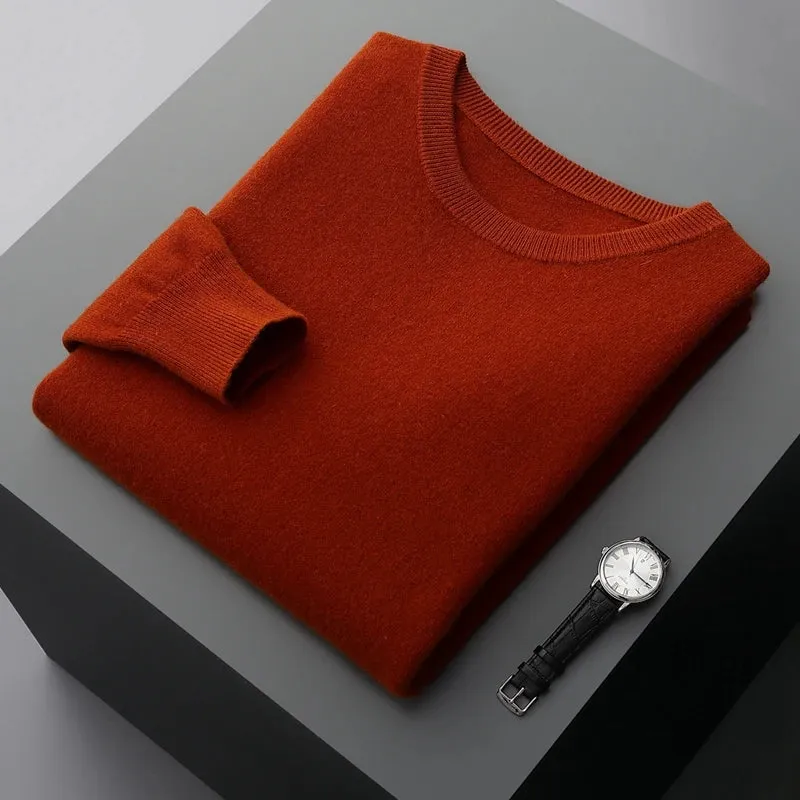 Men's Wool  Round Neck Sweater