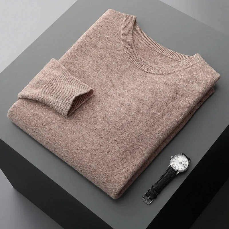Men's Wool  Round Neck Sweater