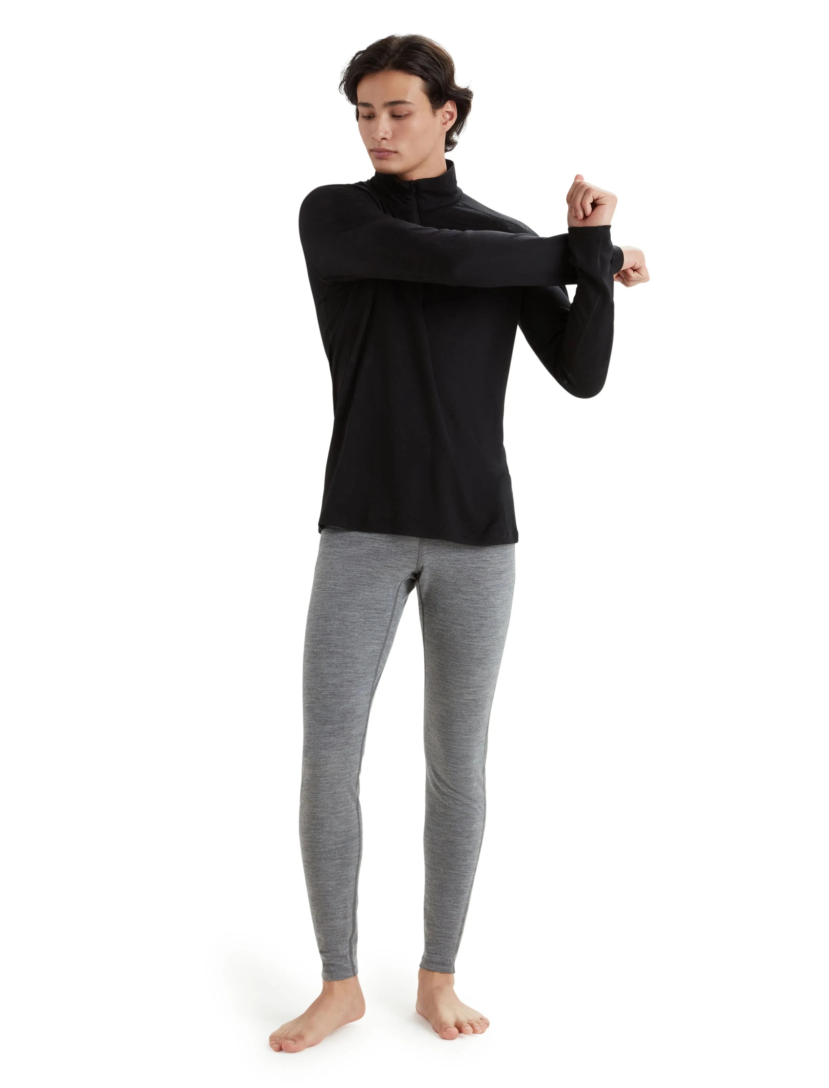 Merino 200 Oasis Long Sleeve Half Zip - Black