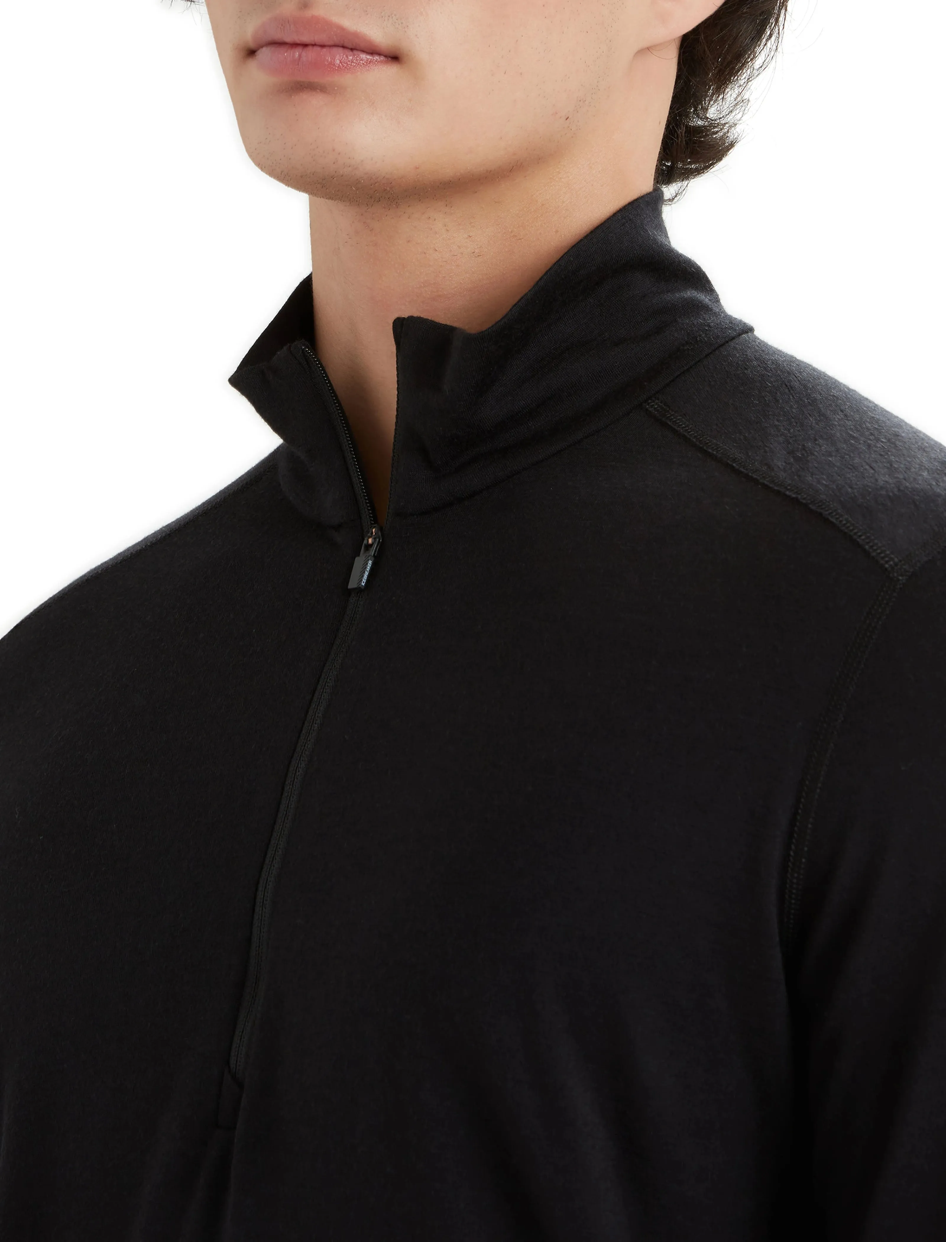 Merino 200 Oasis Long Sleeve Half Zip - Black