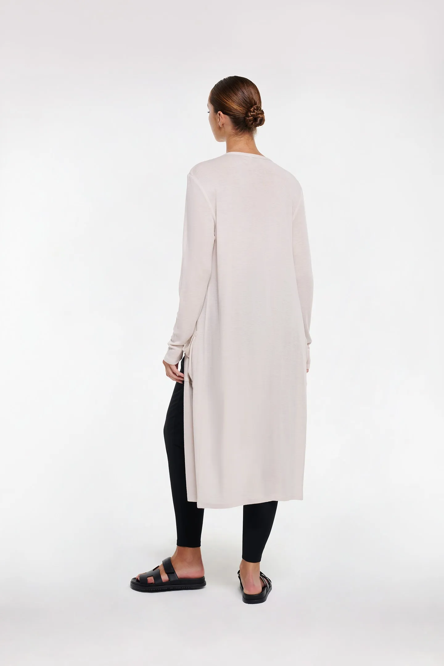 MERINO WOOL LONG CARDIGAN