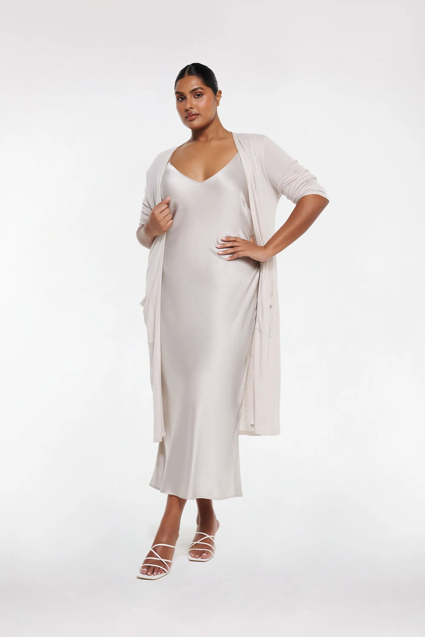 MERINO WOOL LONG CARDIGAN