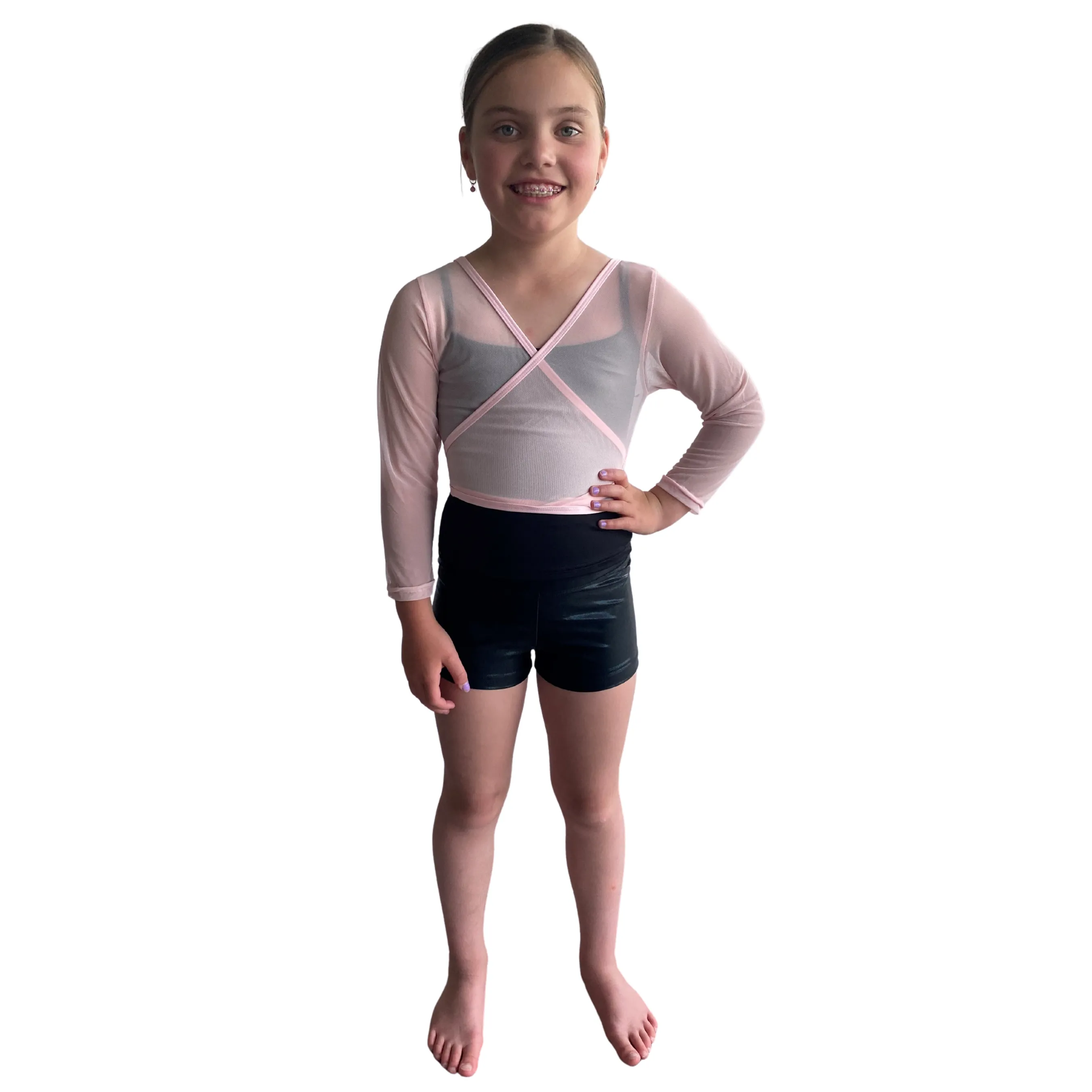 Mesh Wrap Top Child