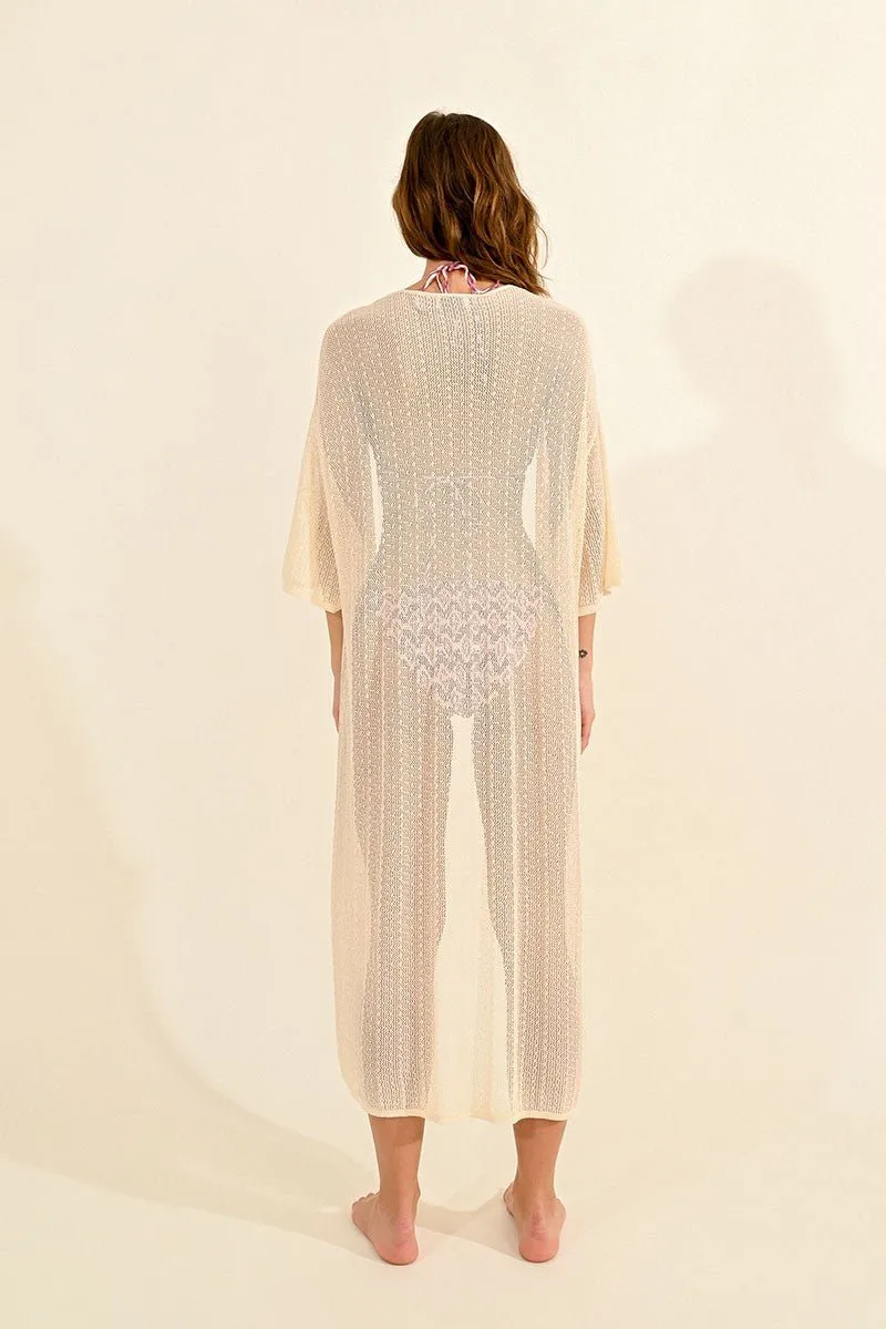 MID-LENGTH FINE KNIT CARDIGAN