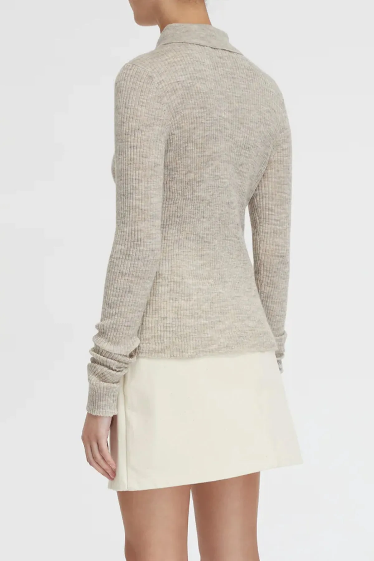 Mila Ribbed Cardigan in Hazel