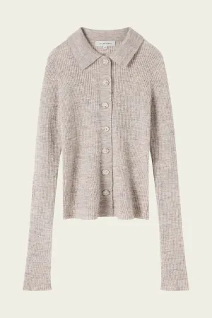 Mila Ribbed Cardigan in Hazel