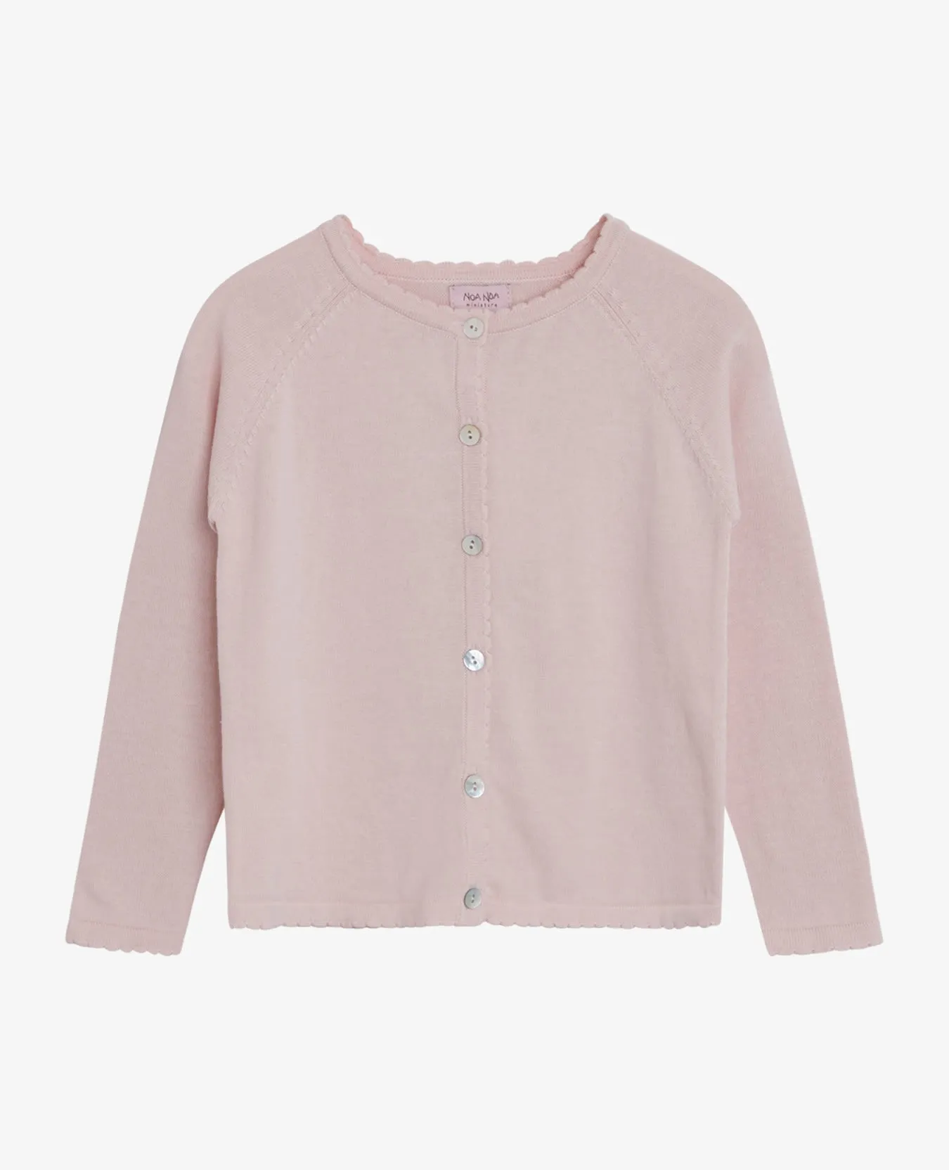 MINI BASIC ORGANIC LIGHT KNIT CARDIGAN