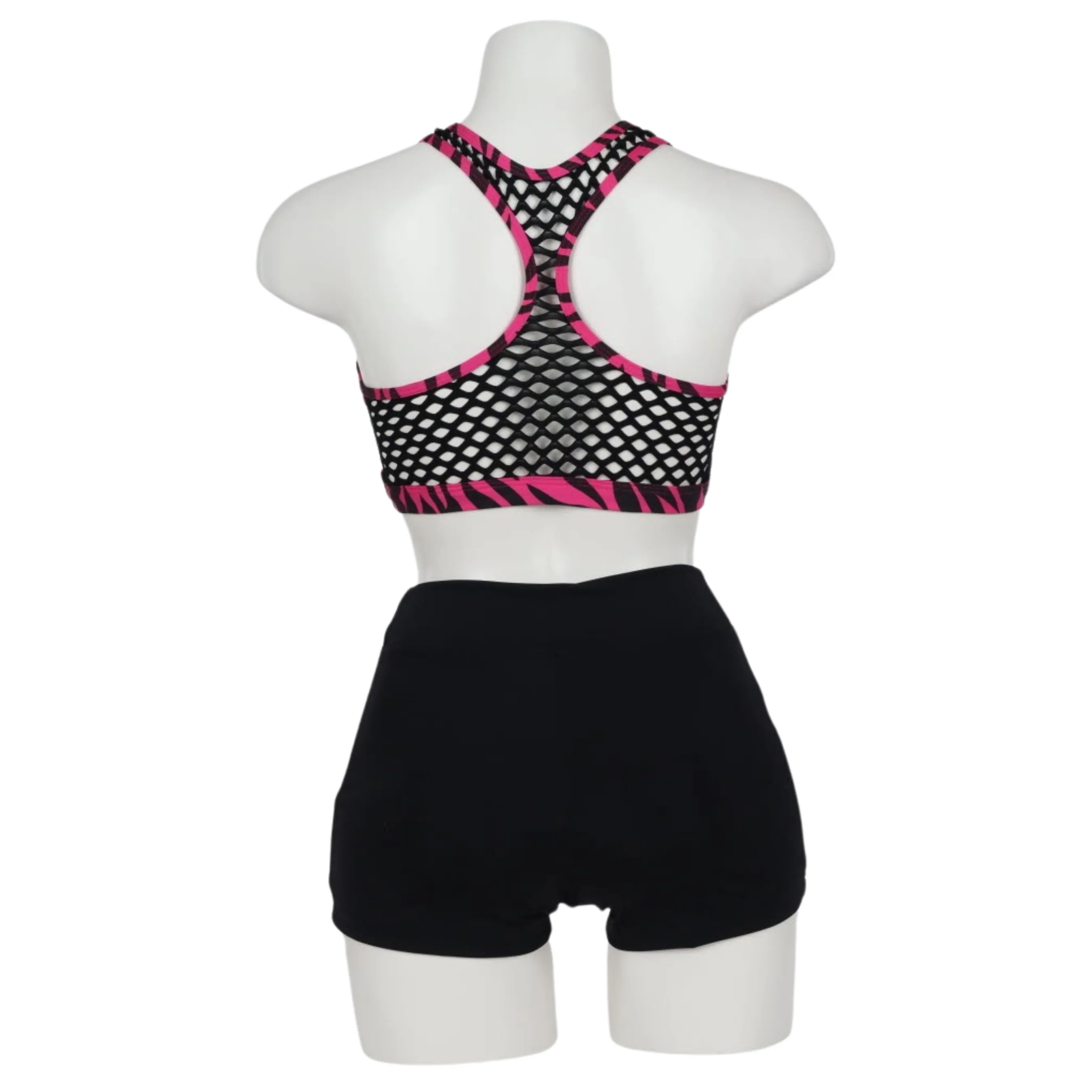Muscleback Croptop Zebra-Spider Mesh Child