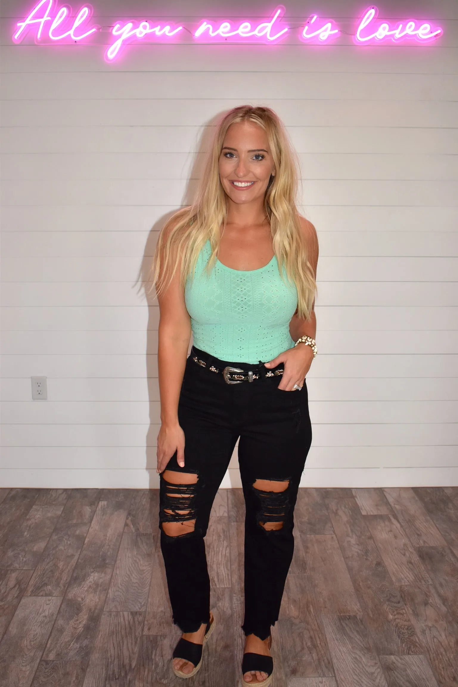 Naomi Distressed Black Denim